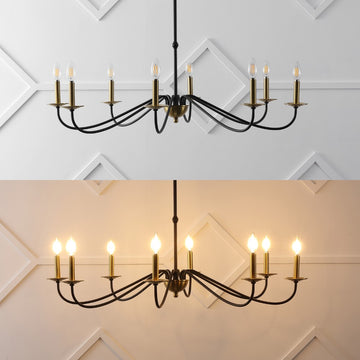Wicklow 40" 8-Light Bohemian Farmhouse Iron LED Chandelier